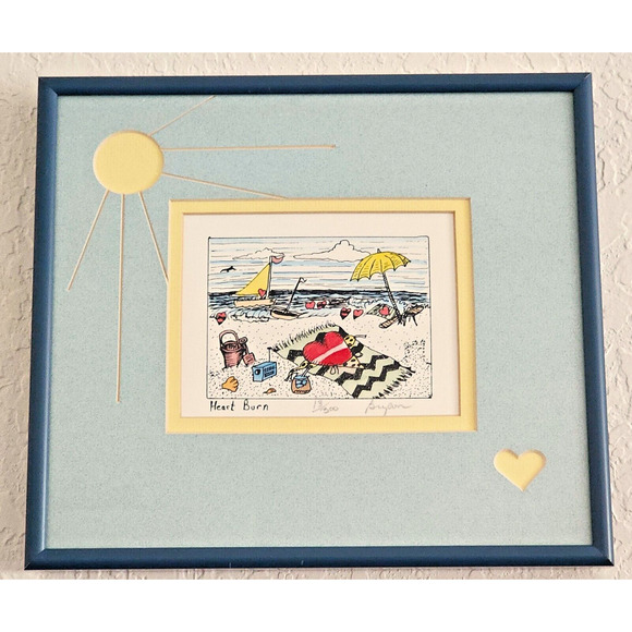 PICTURE PRINT-BILL BRYSON-"Heart Burn"-13 OF 300-Signed-Framed - Picture 5 of 12